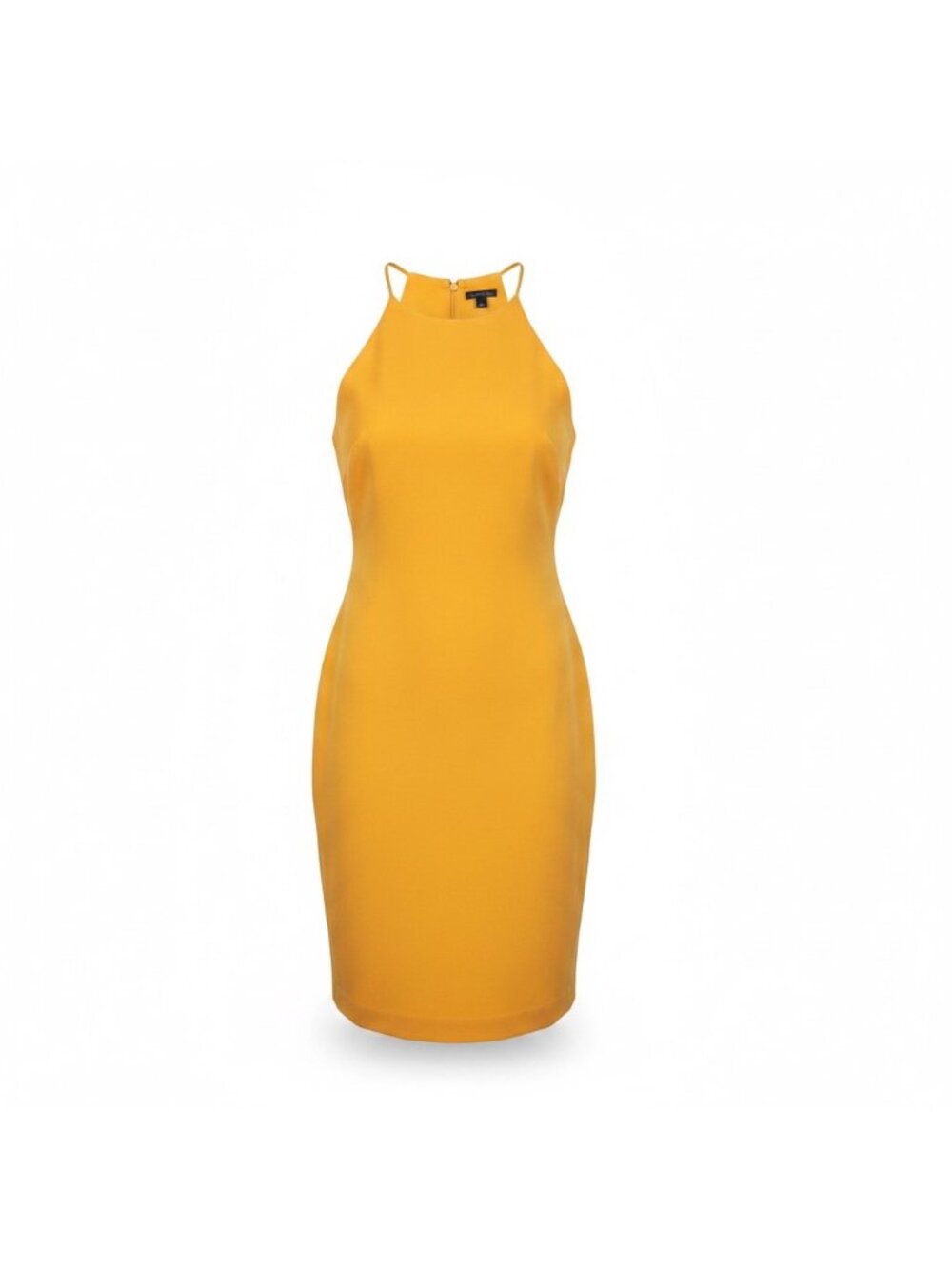 Ann Taylor Womens Yellow Sleeveless Halter Midi Dress Summer Look Size 6